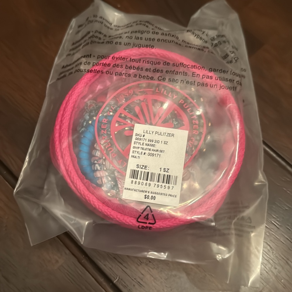NWT Lilly Pulitzer GWP Teleties Hair Ties